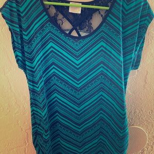 Super cute teal maternity top!